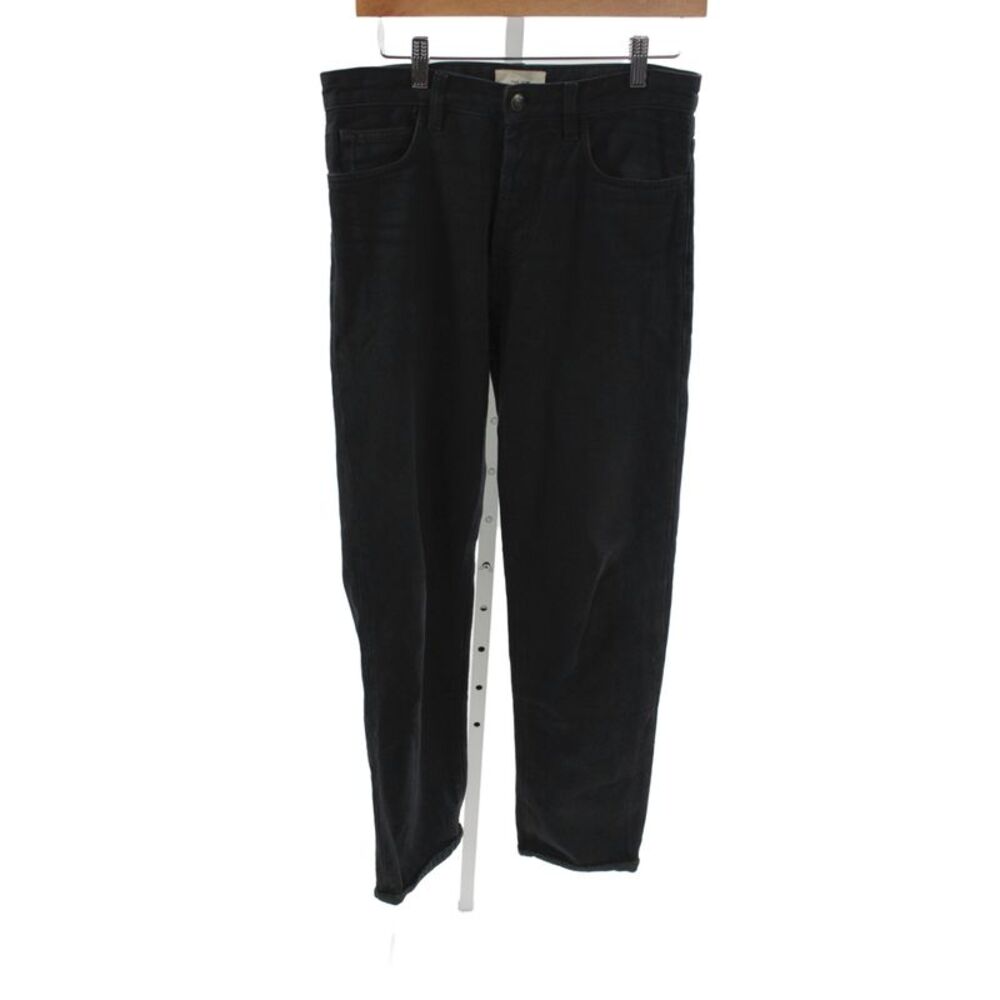 The Row Unisex Straight Black Jeans High Rise 100% Cotton Size 30